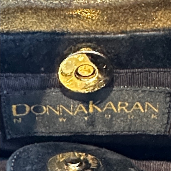 Donna Karan New York Vintage (1991) Black Suede Bag Rare - Picture 9 of 10